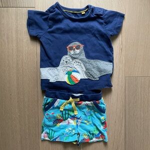 3-6 month boys summer bundle— Baby Boden matching set and NWT swimwear!
